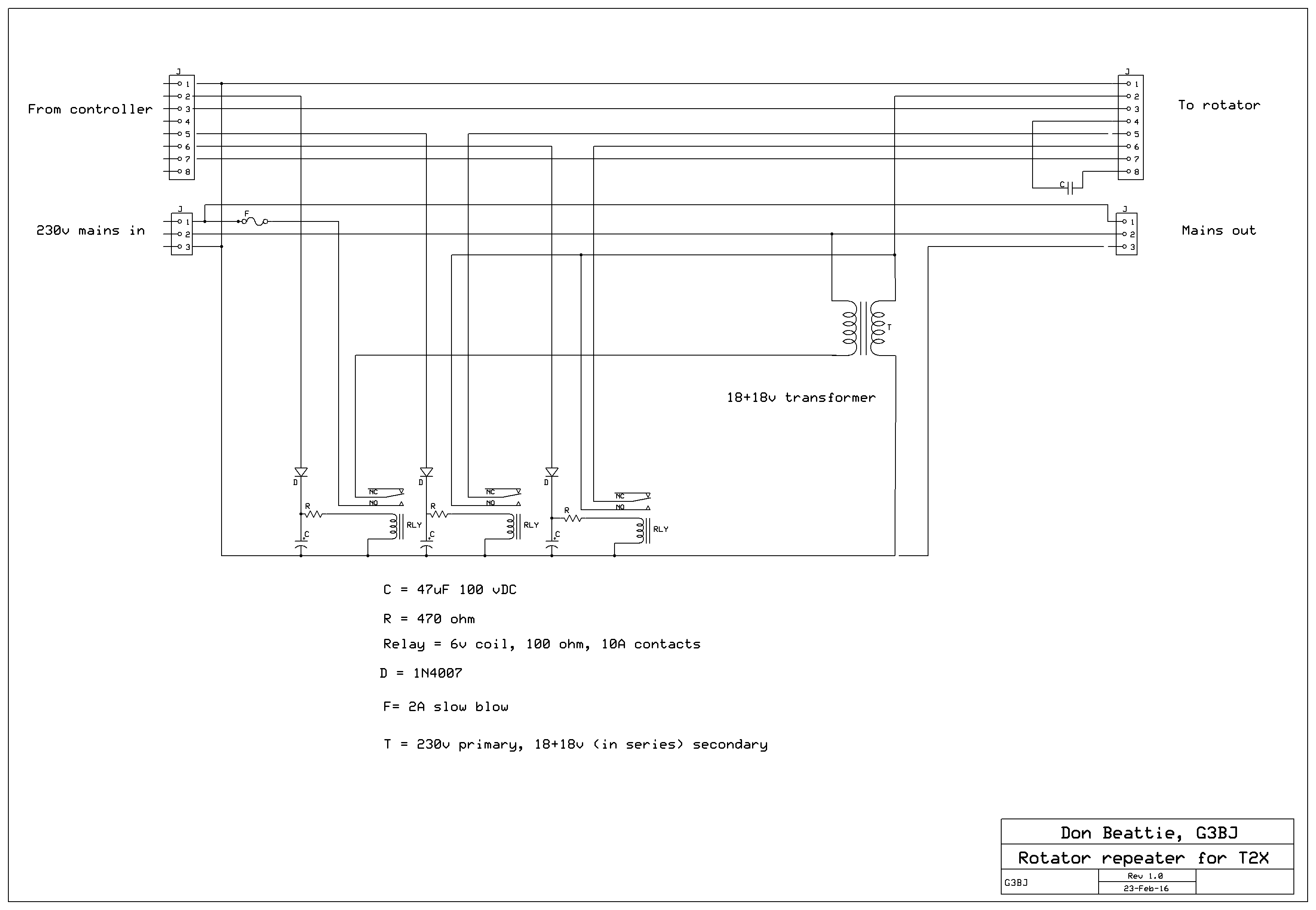 Rotator repeater T2X